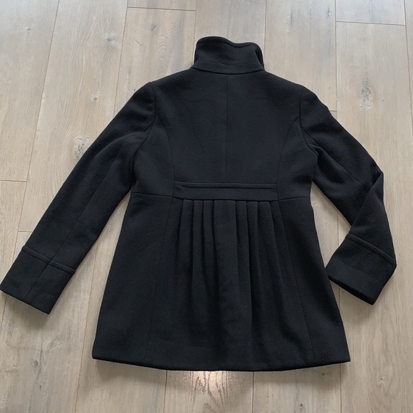 J Crew Black Wool Coat Size 8 - Picture 10 of 12